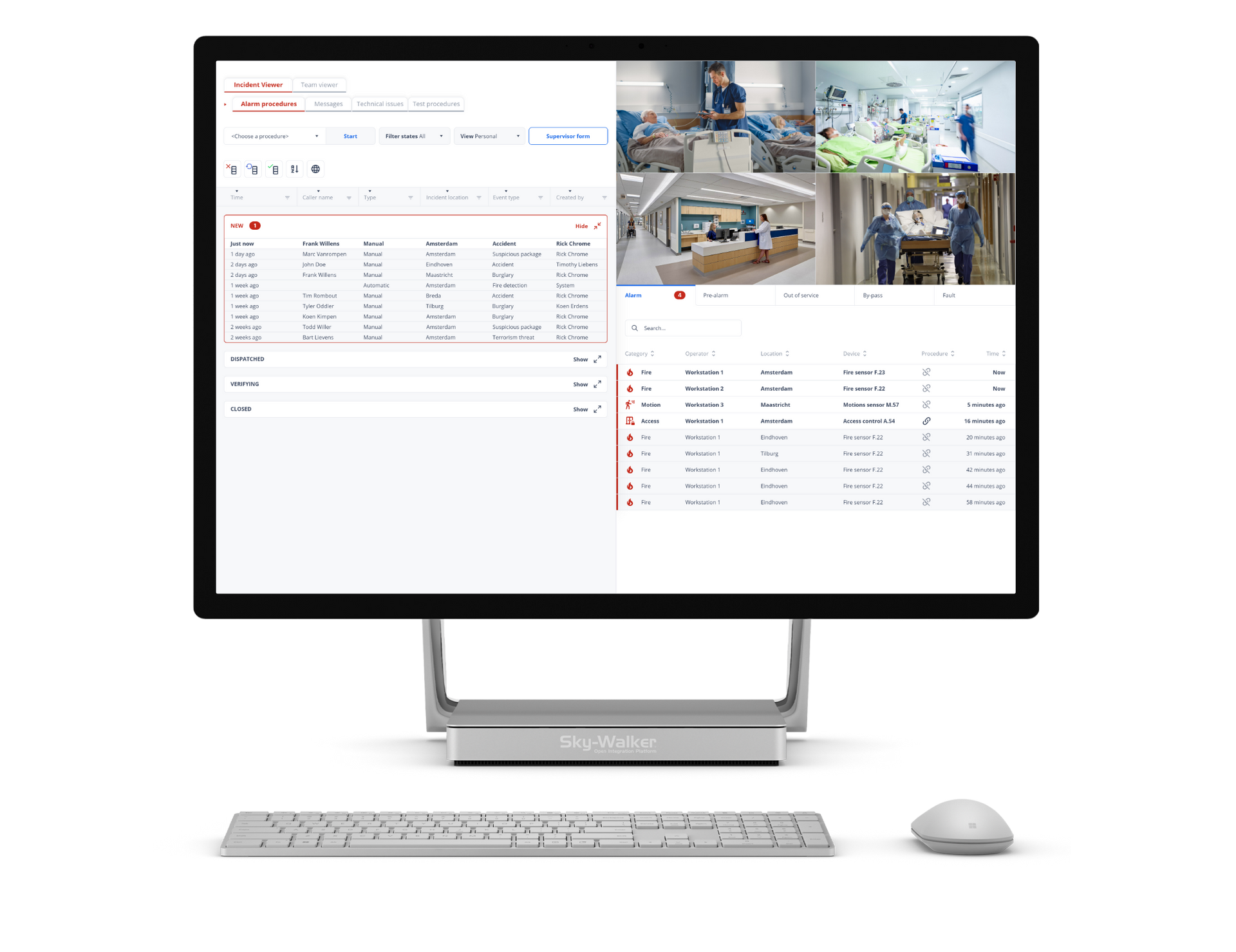 Manage Incidents and alarms within your hospitals efficiently with Sky-Walker PSIM Manage Incidents and alarms within your hospitals efficiently with Sky-Walker PSIM