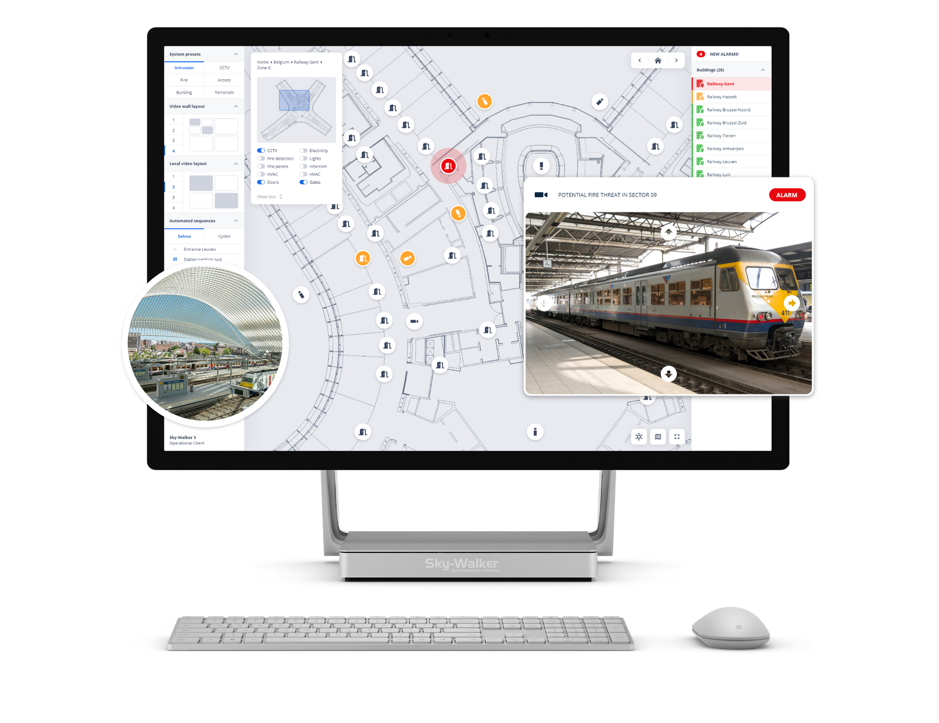Seamlessly navigate between your railway floors/sites with Sky-Walker PSIM Seamlessly navigate between your railway floors/sites with Sky-Walker PSIM