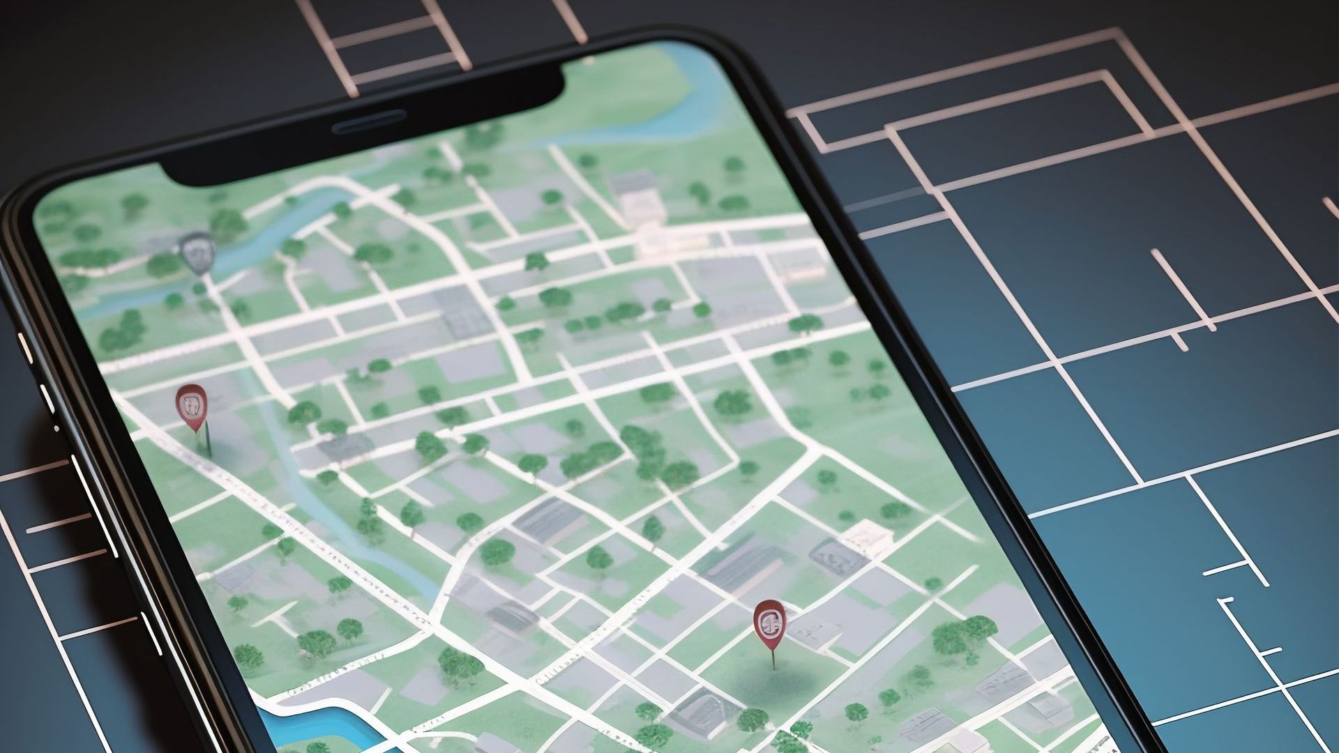 GIS application displaying location tracking GIS application displaying location tracking