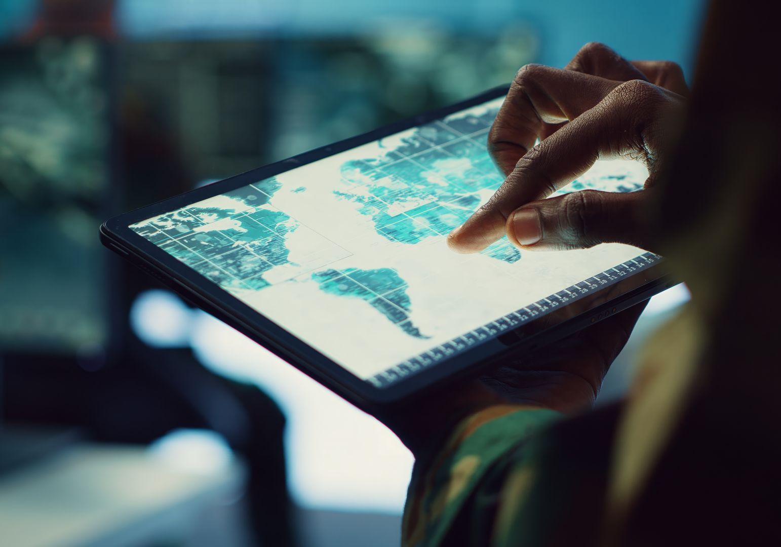 GIS interface on tablet for spatial queries