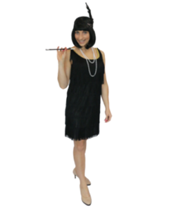 Woman in 1920's Black Flapper Costume — Costumes Galore in Maroochydore, QLD