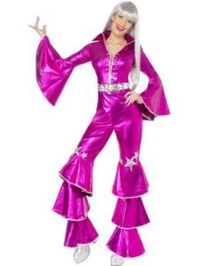 Woman in a Pink Disco Costume — Costumes Galore in Maroochydore, QLD