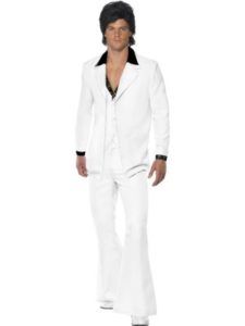 Man in White Disco Costume — Costumes Galore in Maroochydore, QLD