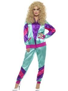 Woman in a Colourful 1980s Tracksuit Costume — Costumes Galore in Maroochydore, QLD