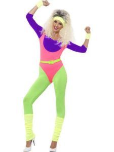 Woman in 80s Aerobics Costume — Costumes Galore in Maroochydore, QLD
