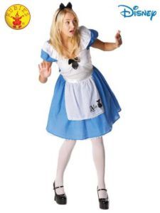 Alice in Wonderland Costume, Blue Dress, White Apron, and Black Heels — Costumes Galore in Maroochydore, QLD