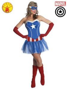 Woman in Captain America-themed Costume — Costumes Galore in Maroochydore, QLD 