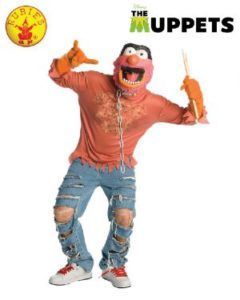 Animal Muppet Costume With Orange Shirt, Torn Jeans, and Drumsticks — Costumes Galore in Maroochydore, QLD