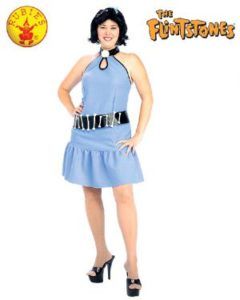 Woman in a Betty Rubble Costume, Light Blue Dress — Costumes Galore in Maroochydore, QLD