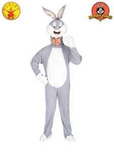Person in a Bugs Bunny Costume, Gray and White, Standing — Costumes Galore in Maroochydore, QLD