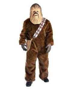 Chewbacca Costume, Brown Furry Jumpsuit, Mask, Bandolier — Costumes Galore in Maroochydore, QLD