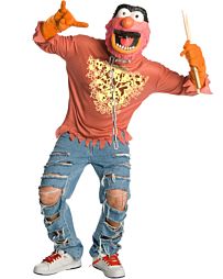 Animal Costume With Orange Gloves and Head, Ripped Jeans — Costumes Galore in Maroochydore, QLD
