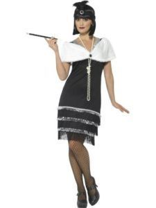 Woman in a Black and White Flapper Costume — Costumes Galore in Maroochydore, QLD