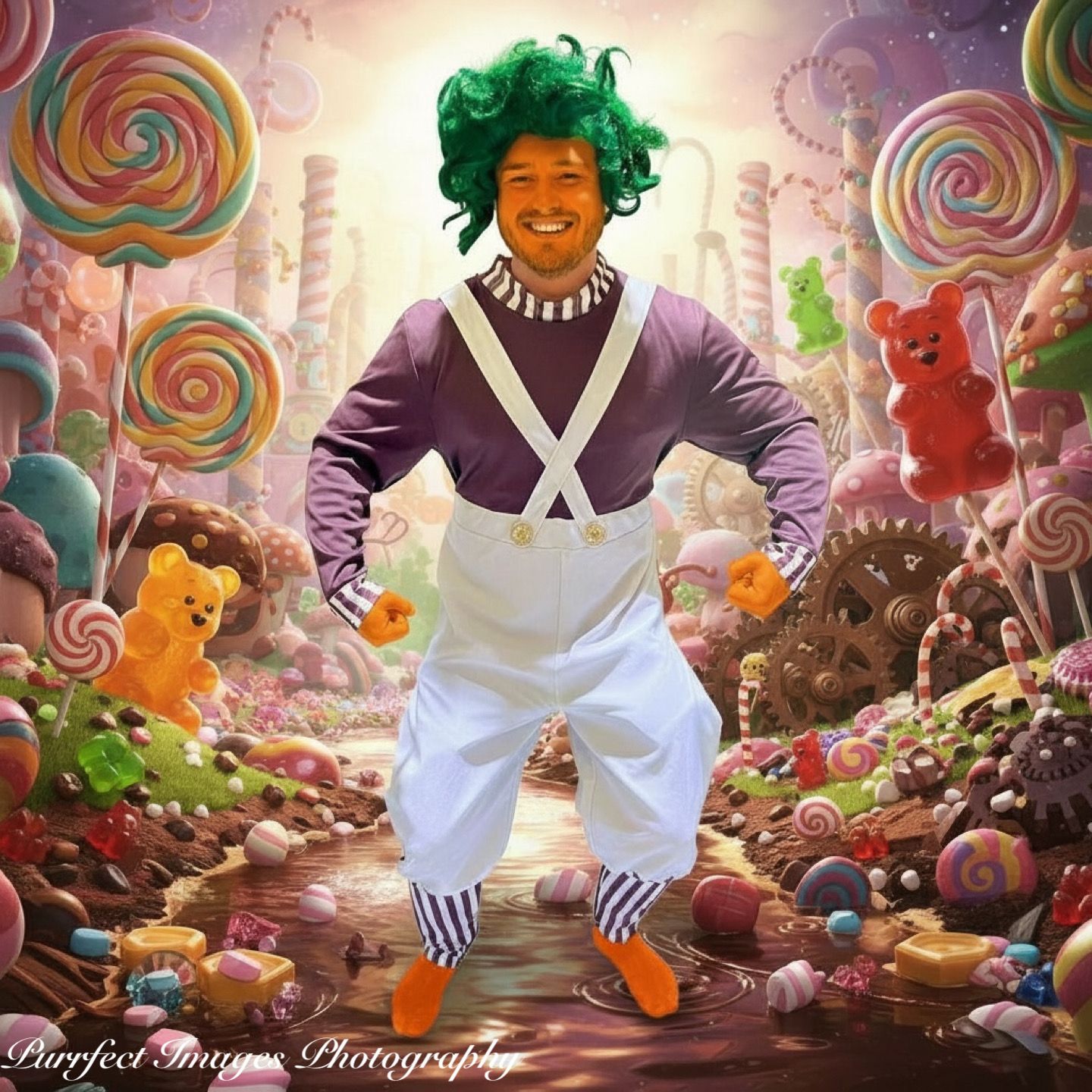 Person in a Oompa Loompa Costume from Willy Wonka — Costumes Galore In Maroochydore, QLD