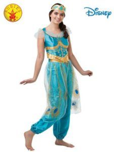 Woman in a Teal Princess Jasmine Costume — Costumes Galore in Maroochydore, QLD
