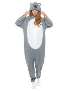 Person Wearing a Gray Koala Costume — Costumes Galore in Maroochydore, QLD