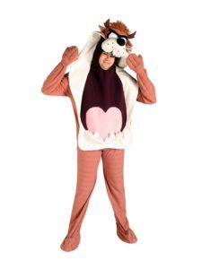 Person in a Taz Costume, Arms Raised, Mouth Open — Costumes Galore in Maroochydore, QLD