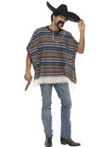 Man in Sombrero and Poncho Costume — Costumes Galore in Maroochydore, QLD