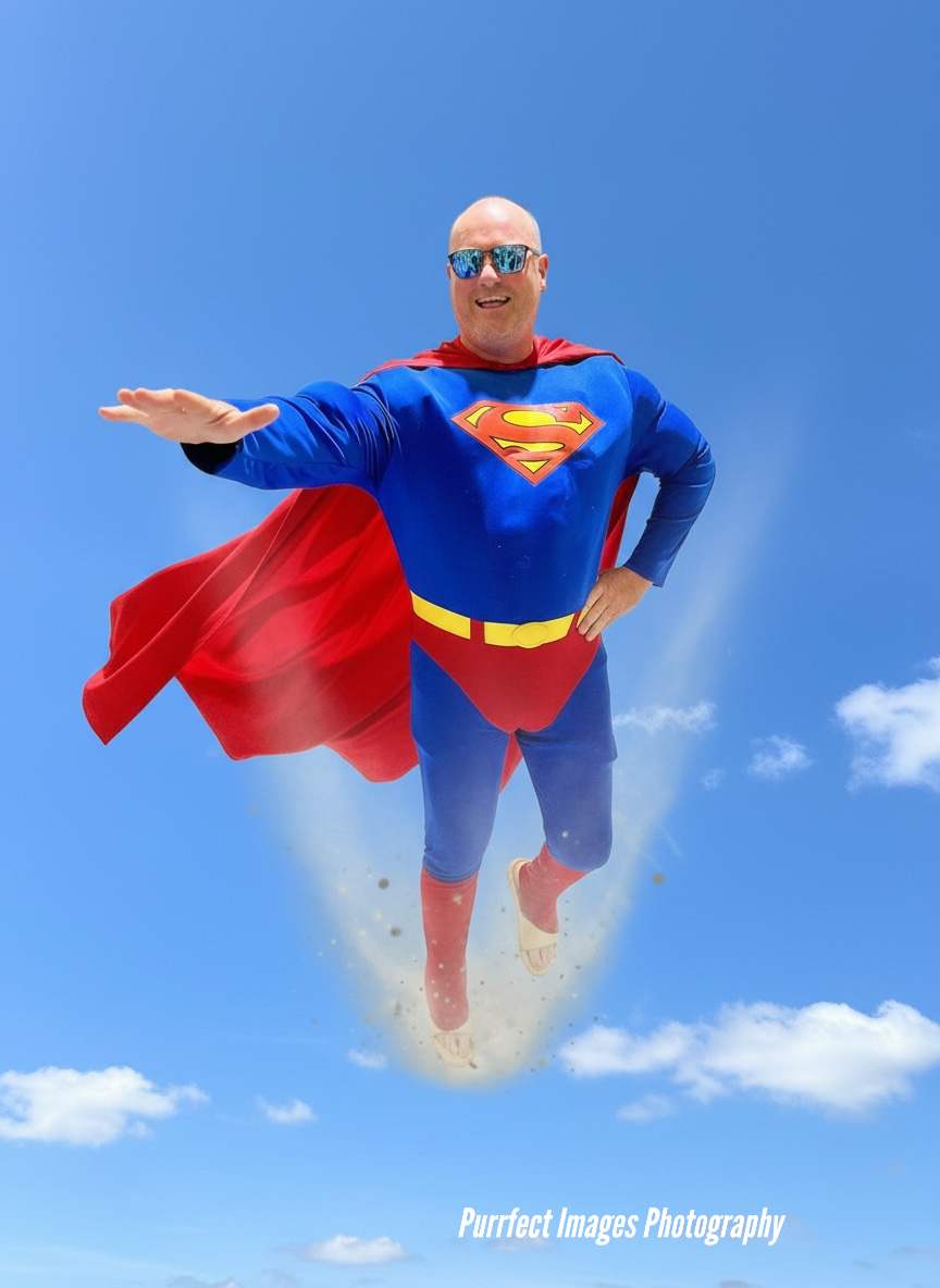 Man In Superman Costume — Costumes Galore In Maroochydore, QLD