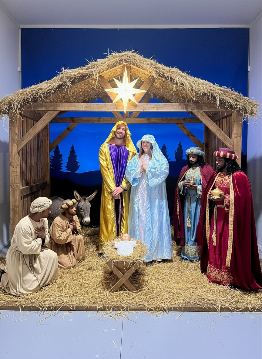 Nativity Scene Costume Group Photo — Costumes Galore in Maroochydore, QLD