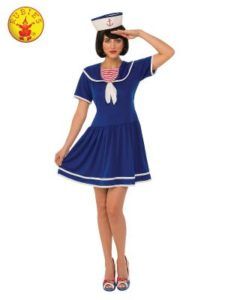 Woman in a Sailor Costume Salutes — Costumes Galore in Maroochydore, QLD