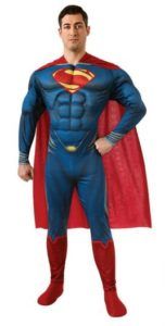 Man in Superman Costume With Red Cape and Blue Suit, Posed With Hand on Hip — Costumes Galore in Maroochydore, QLD