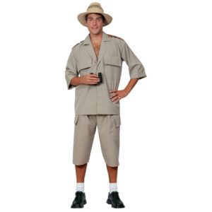 Man in Khaki Safari Costume — Costumes Galore in Maroochydore, QLD