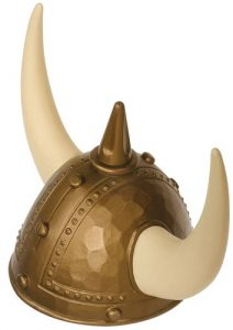 Gold-coloured Viking Helmet With Two Horns Accessories — Costumes Galore In Maroochydore, QLD
