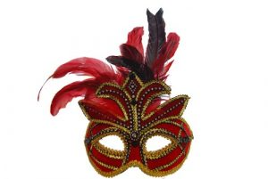 Red and Gold Masquerade Mask Accessories — Costumes Galore In Maroochydore, QLD