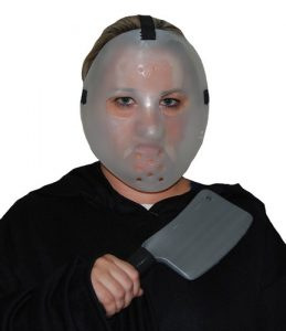 Clear Plastic Mask and Big Knife Accessories — Costumes Galore In Maroochydore, QLD