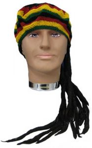Beanie Head Band With Attached Black Dreadlocks Accessories — Costumes Galore In Maroochydore, QLD