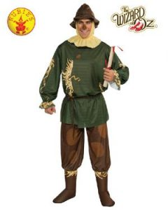 Man in a Green Scarecrow Costume With Brown Pants — Costumes Galore In Maroochydore, QLD