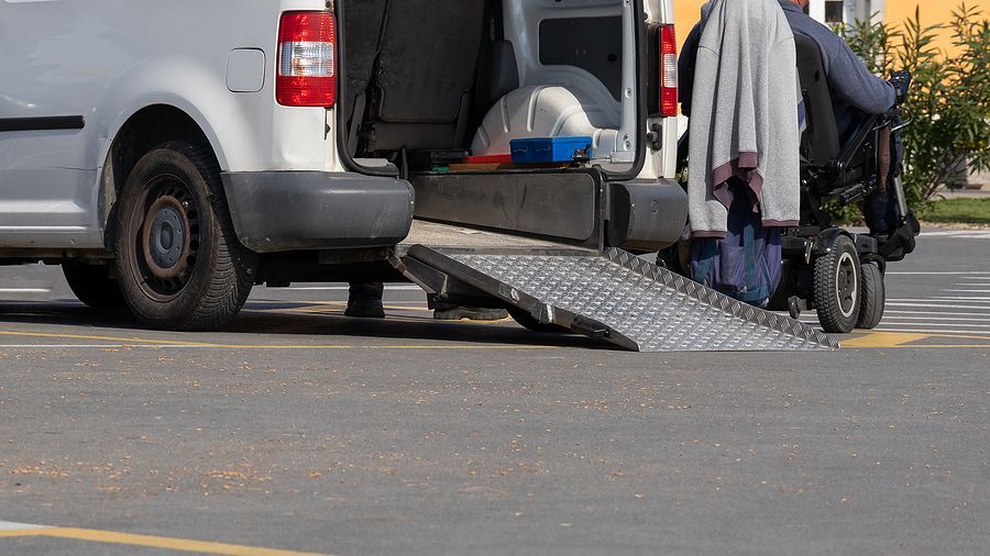  a van on the road