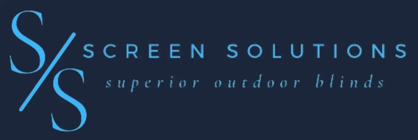 The logo for screen solutions superior outdoor blinds