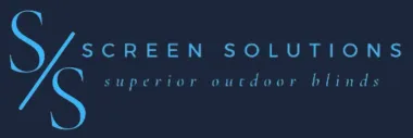 The logo for screen solutions superior outdoor blinds