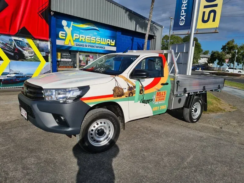 White Pickup Truck — Bell's Carrying & Crane Hire Service Pty Ltd in Bungalow, QLD