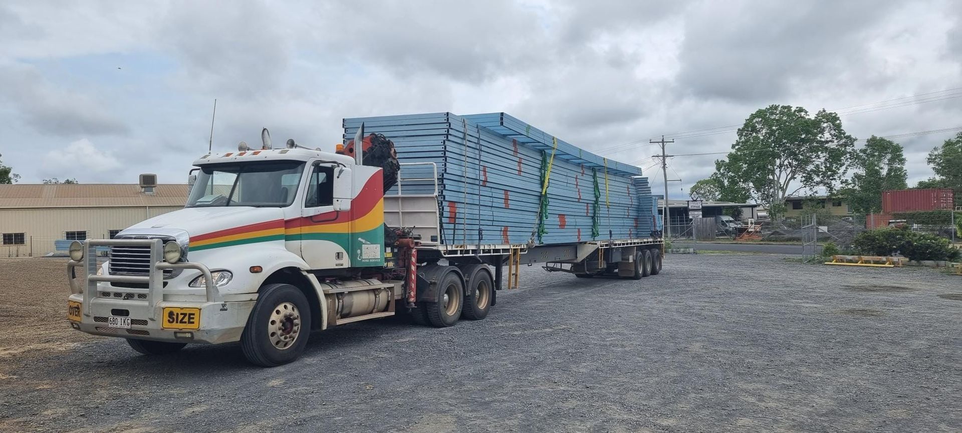 A Semi-truck Loaded — Bell's Carrying & Crane Hire Service Pty Ltd in Innisfail, QLD