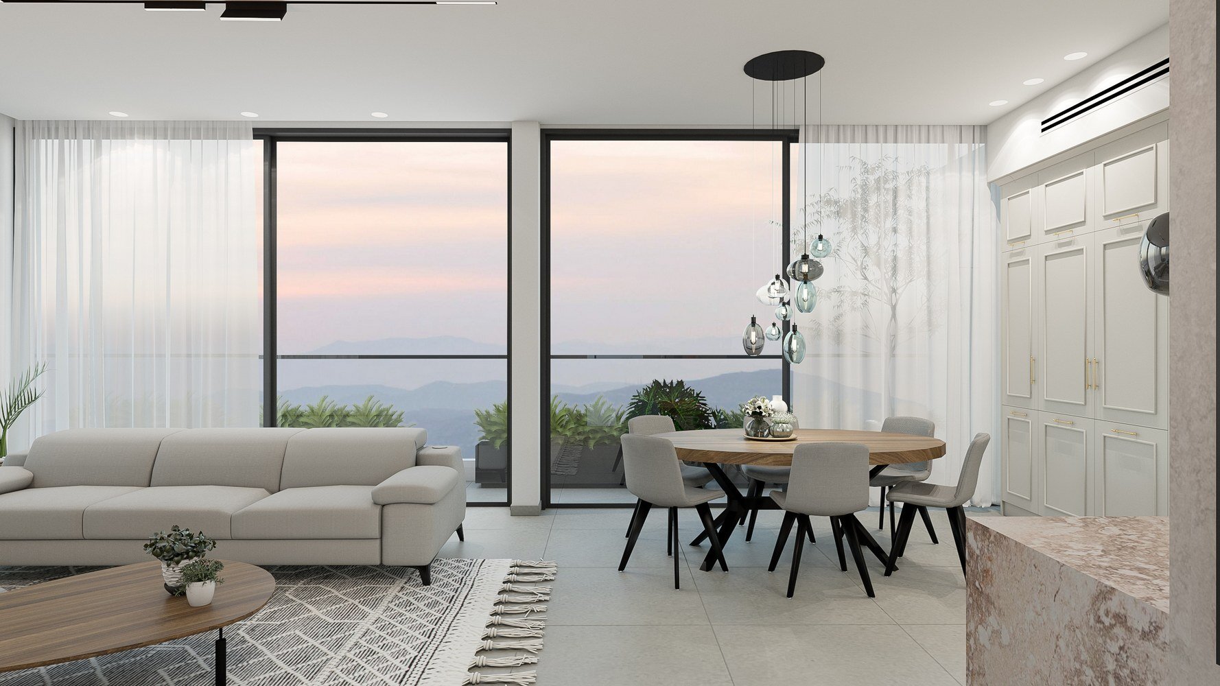 עיצוב פנים מודרני קלאסי לפנטהואז