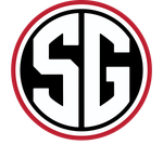 Black and white SG logo inside a red-outlined circle