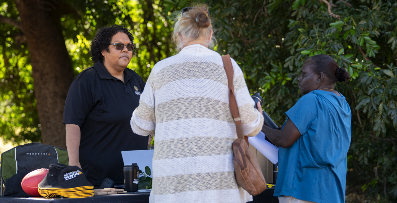 Aboriginal Investment NT engaging with Aboriginal Territorians near Timber Creek