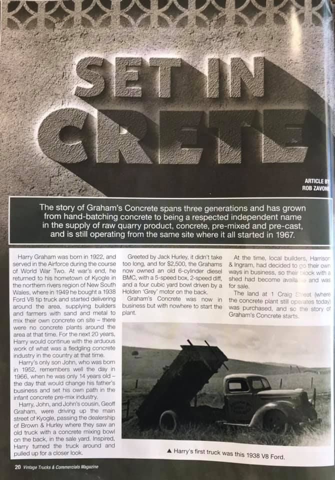 Article About a Concrete Company — Graham's Precast Concrete Products Pty Ltd in Kyogle, NSW