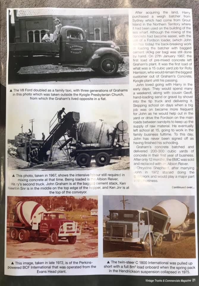 Timeline of Concrete Production, Locations Unknown — Graham's Precast Concrete Products Pty Ltd in Kyogle, NSW