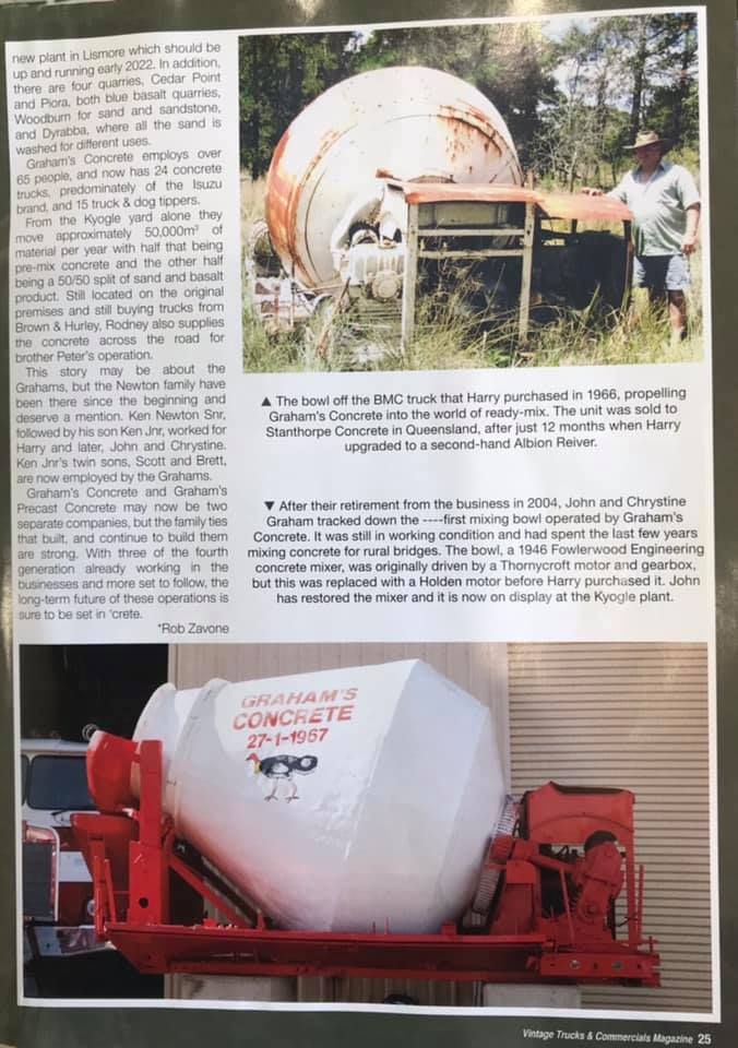 Two Images: Old Rusted Cement Mixer — Graham's Precast Concrete Products Pty Ltd in Kyogle, NSW