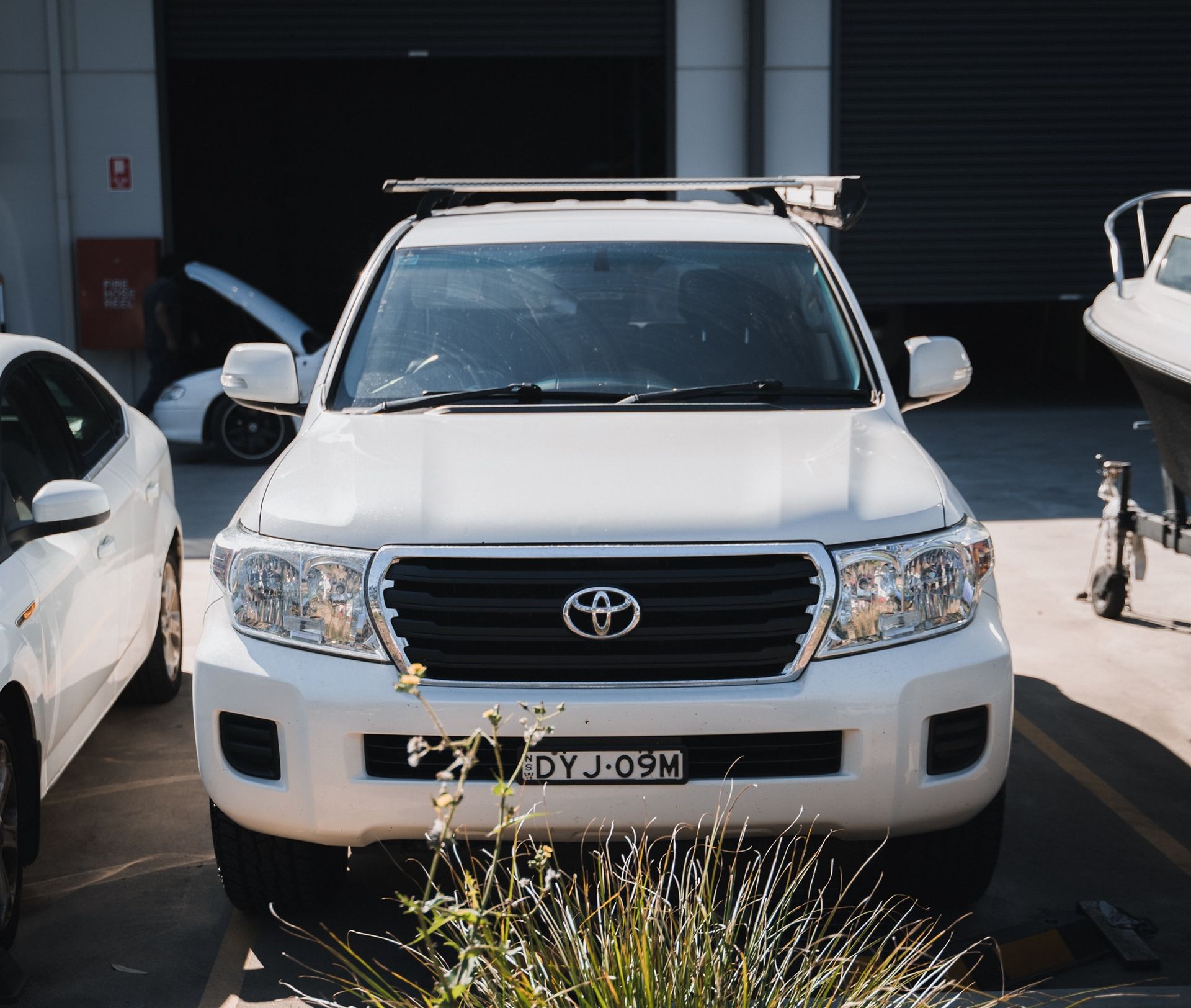 White Toyota SUV Parked in Front of A Garage — Gardiner Automotive & Performance in Rutherford, NSW
