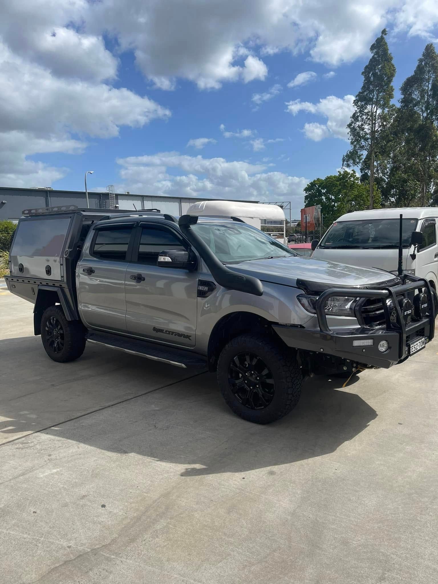 Grey Pickup Truck with Black Off-Road Accessories — Gardiner Automotive & Performance in Rutherford, NSW