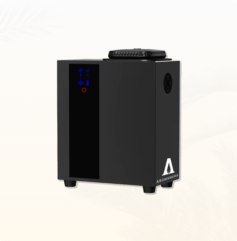 A black box with a remote control on top of it.