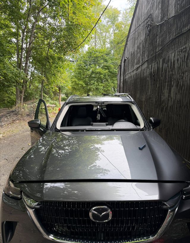 2024 Mazda CX-90 with windshield removed during replacement by Ocean Glass