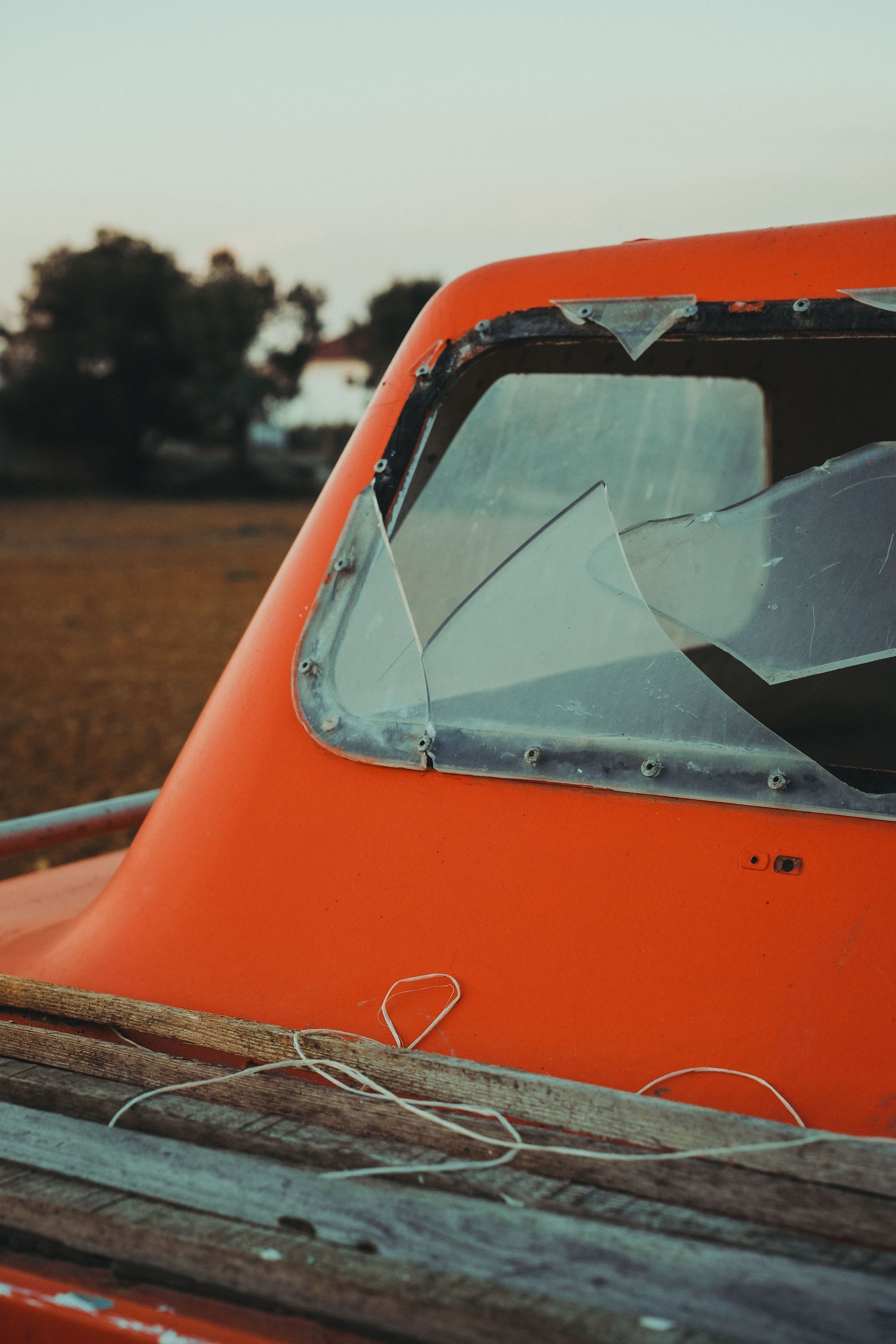 Vehicle with a shattered rear window needing auto glass replacement in Massachusetts