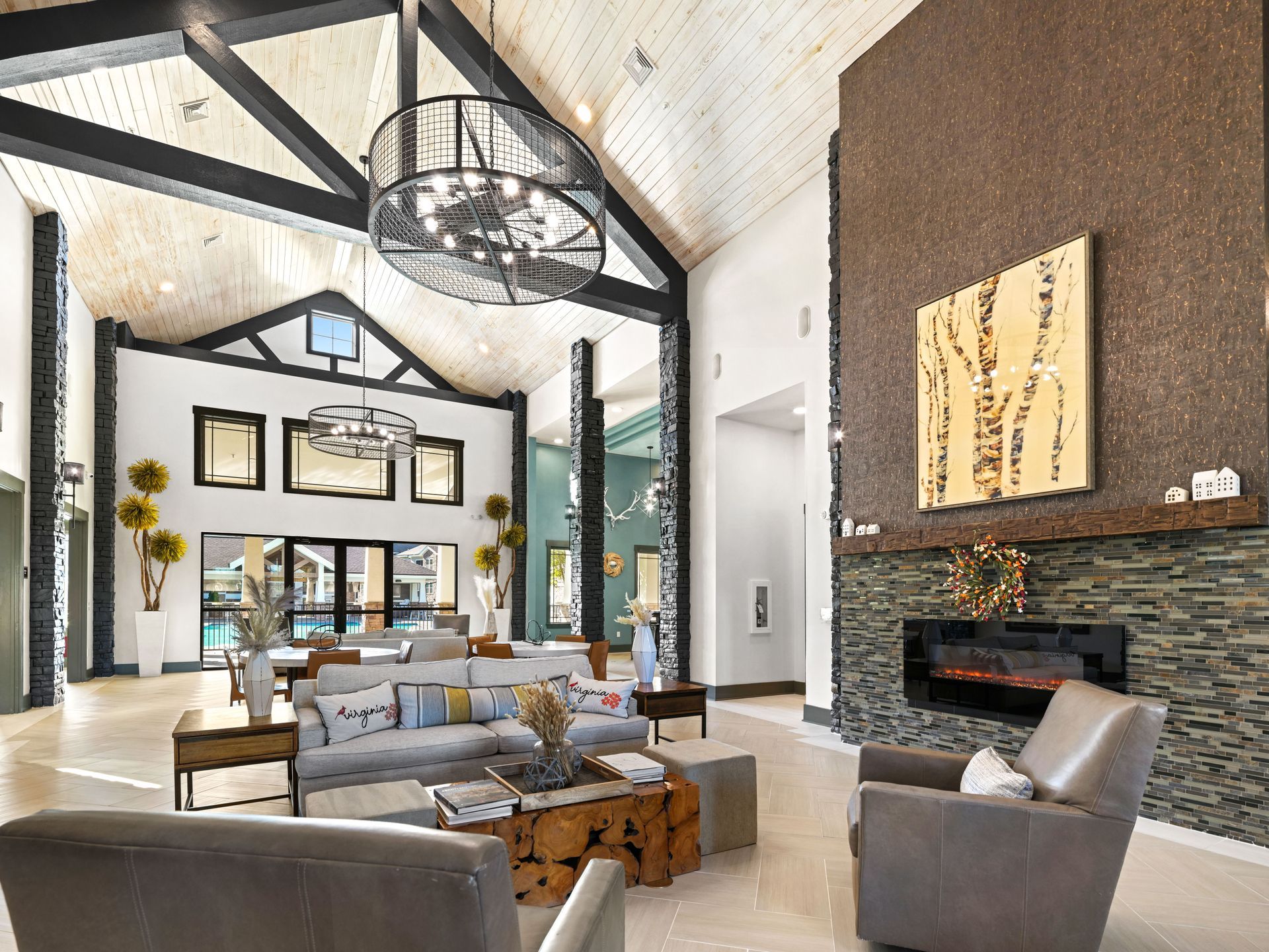 Warm and welcoming lobby interior at Silver Collection at Celebrate.