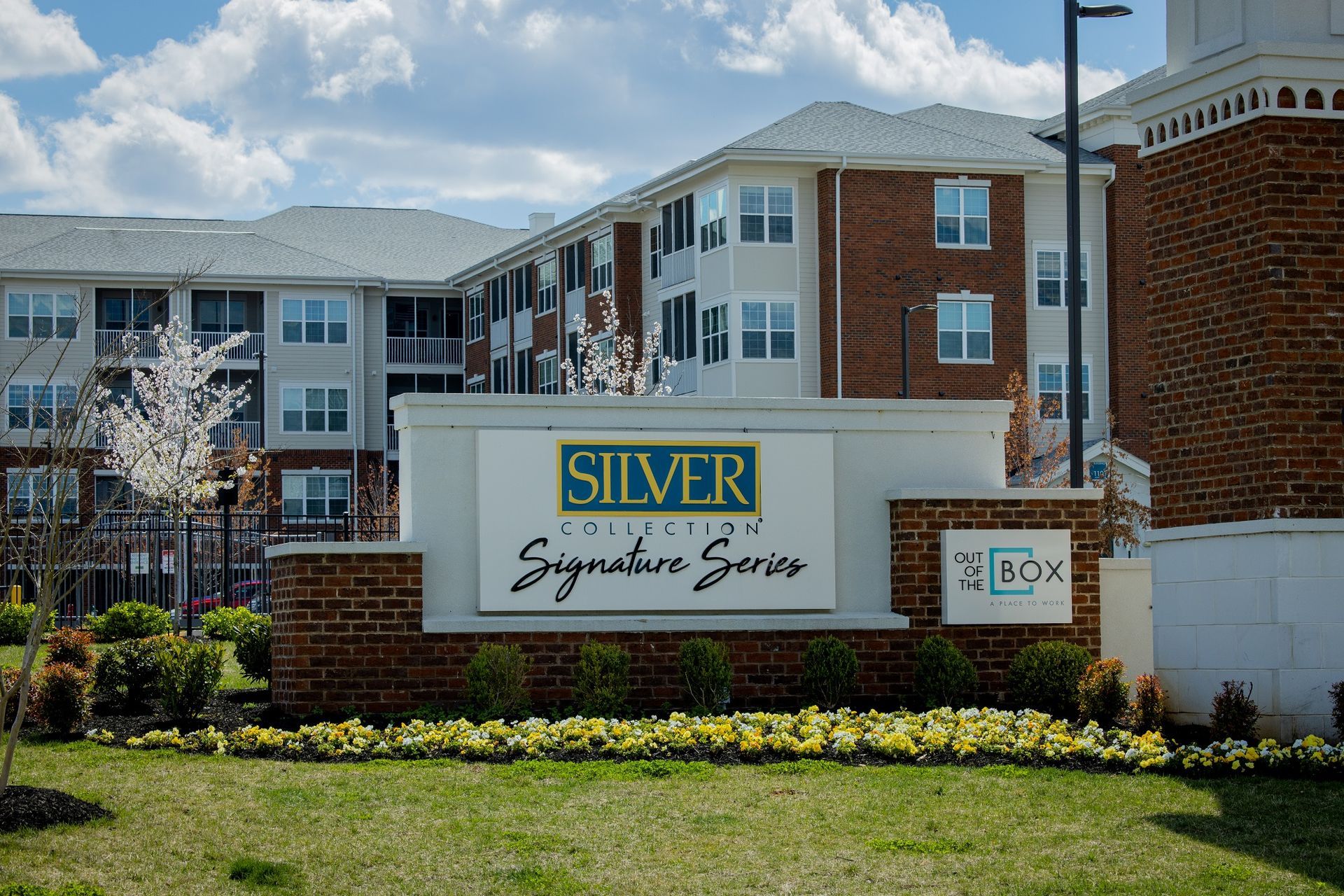 A large building with a sign that says silver signature grace